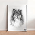 poster mockup for pet portrait