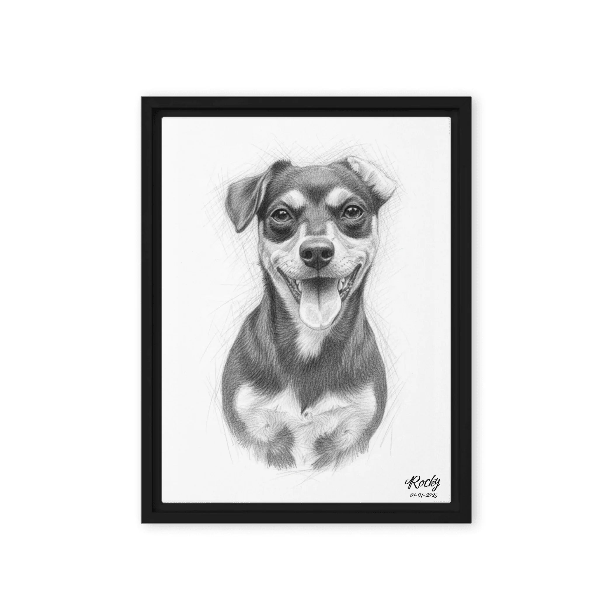 Haustierporträt im Bleistiftstil