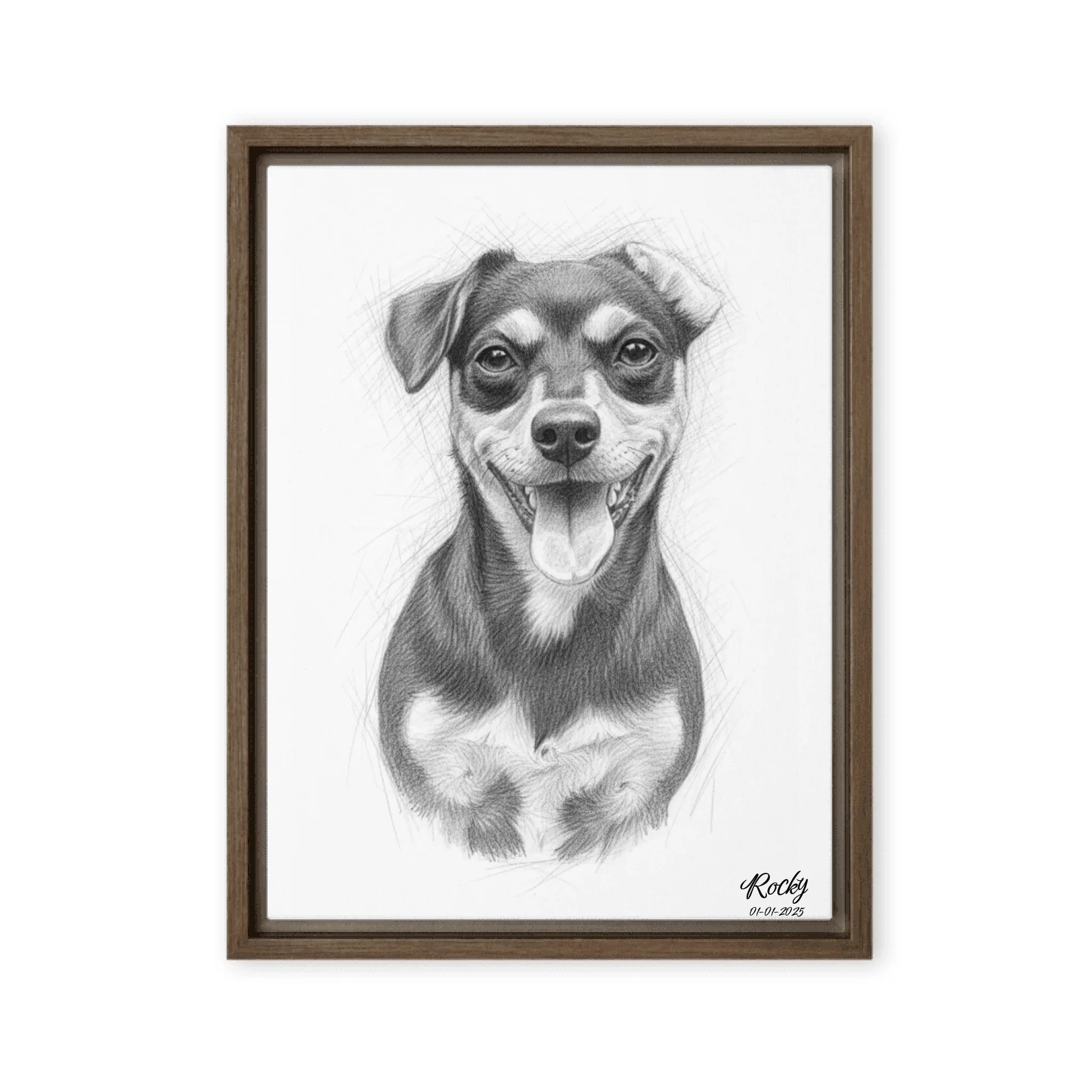 Haustierporträt im Bleistiftstil
