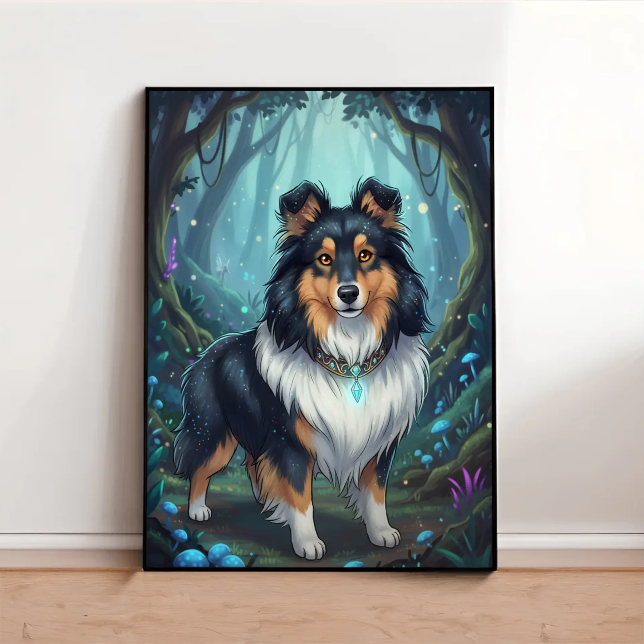 poster mockup for pet portrait