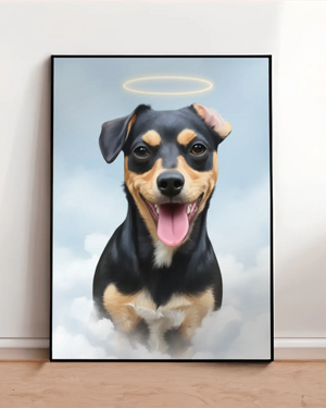 poster mockup for pet portrait