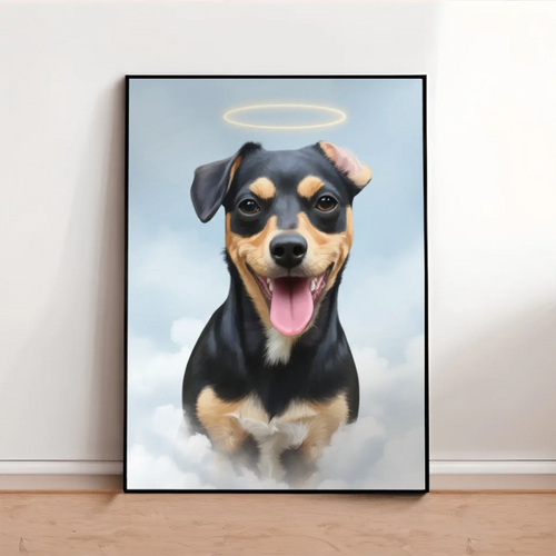 poster mockup for pet portrait