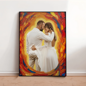 Paarporträt im Expressionistischen Stil – Moderne Kunst aus eurem Foto