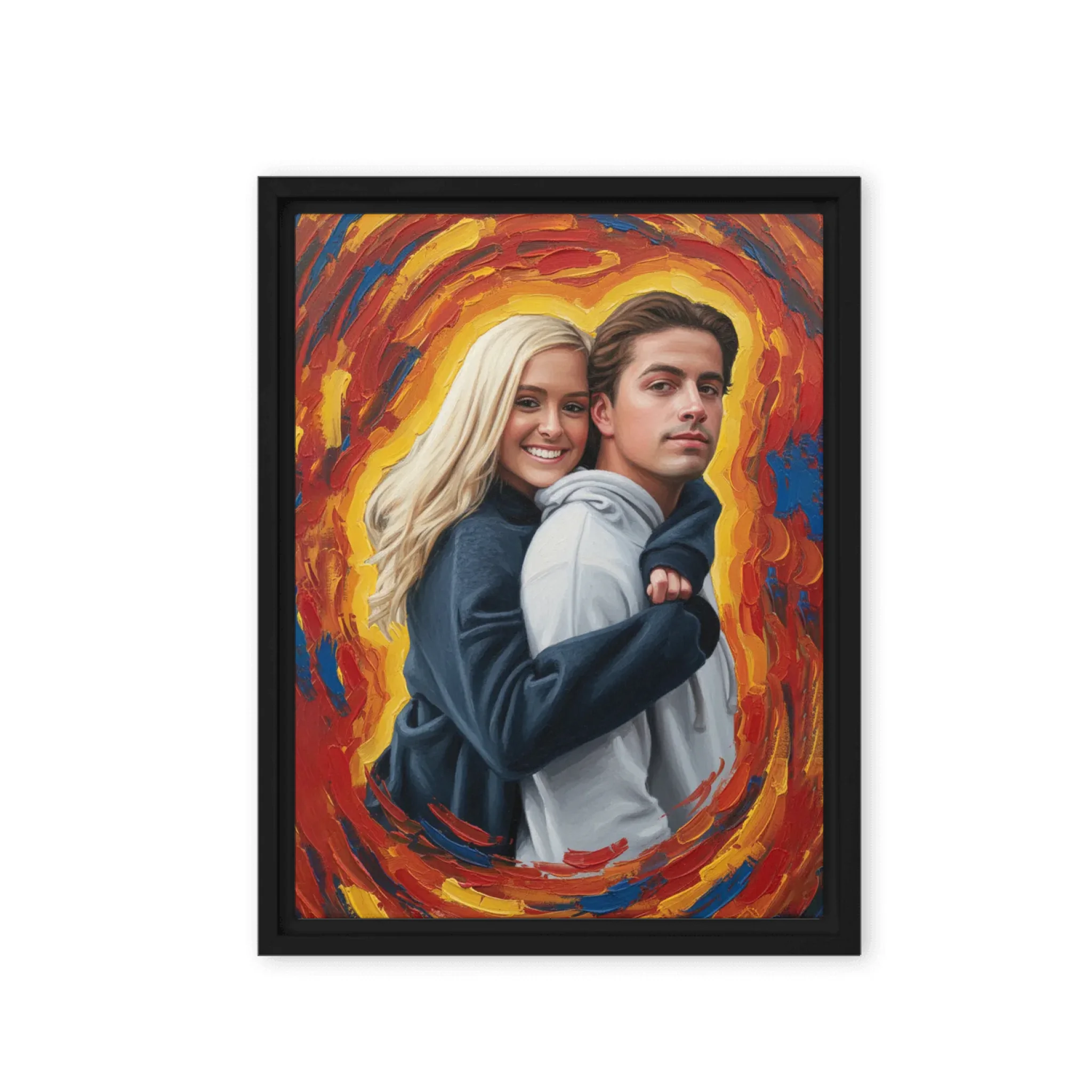 Paarporträt im Expressionistischen Stil – Moderne Kunst aus eurem Foto