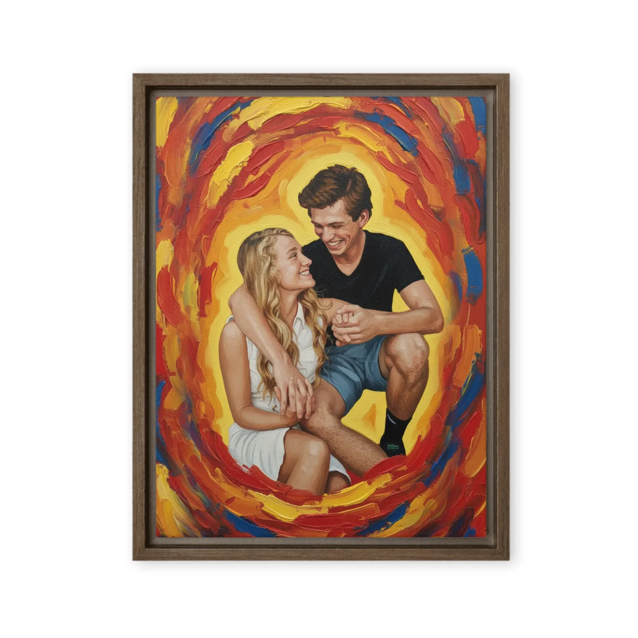 Paarporträt im Expressionistischen Stil – Moderne Kunst aus eurem Foto