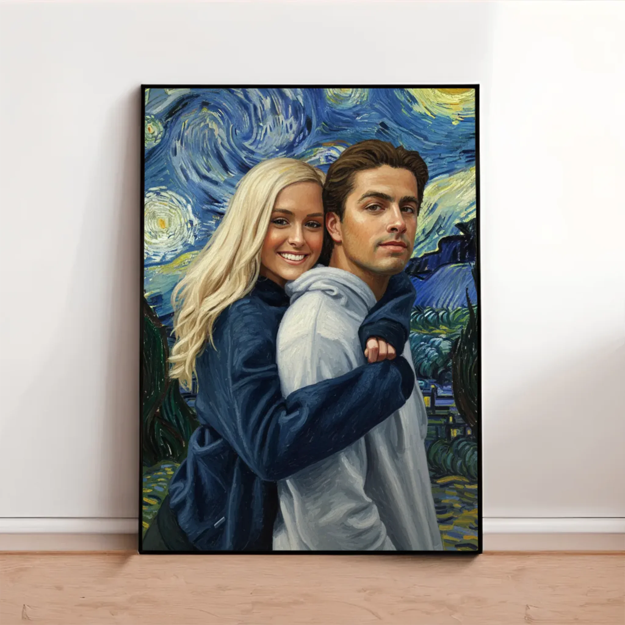 Paarporträt im Van-Gogh-Stil – Künstlerisches Gemälde aus eurem Foto