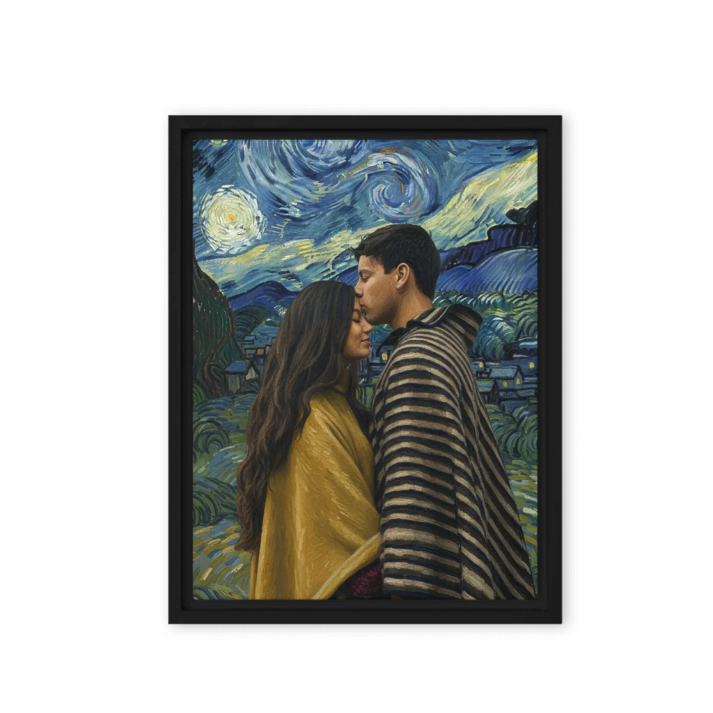Paarporträt im Van-Gogh-Stil – Künstlerisches Gemälde aus eurem Foto