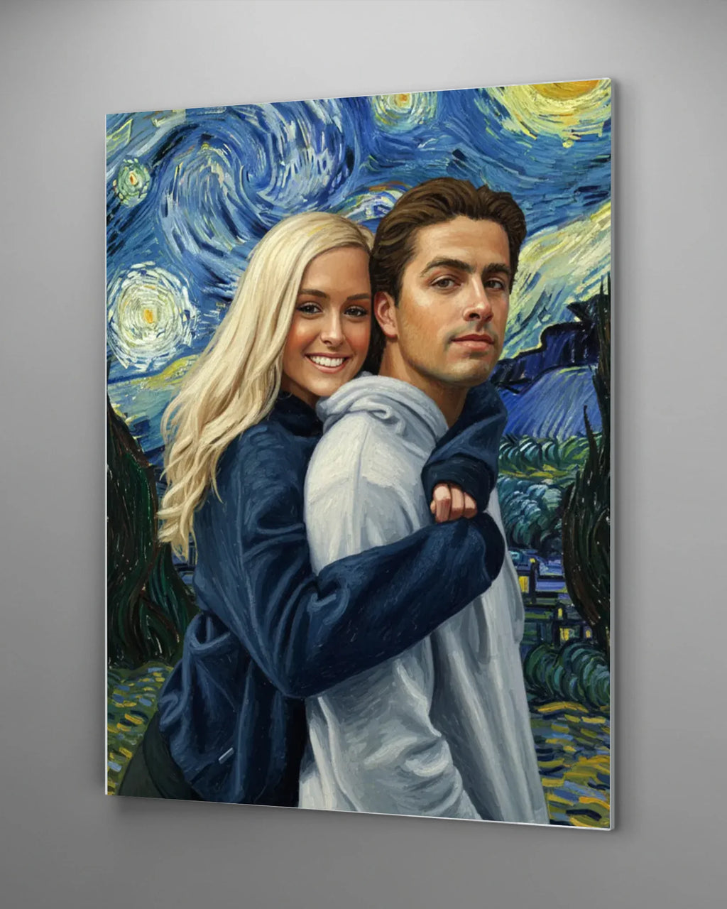 Paarporträt im Van-Gogh-Stil – Künstlerisches Gemälde aus eurem Foto