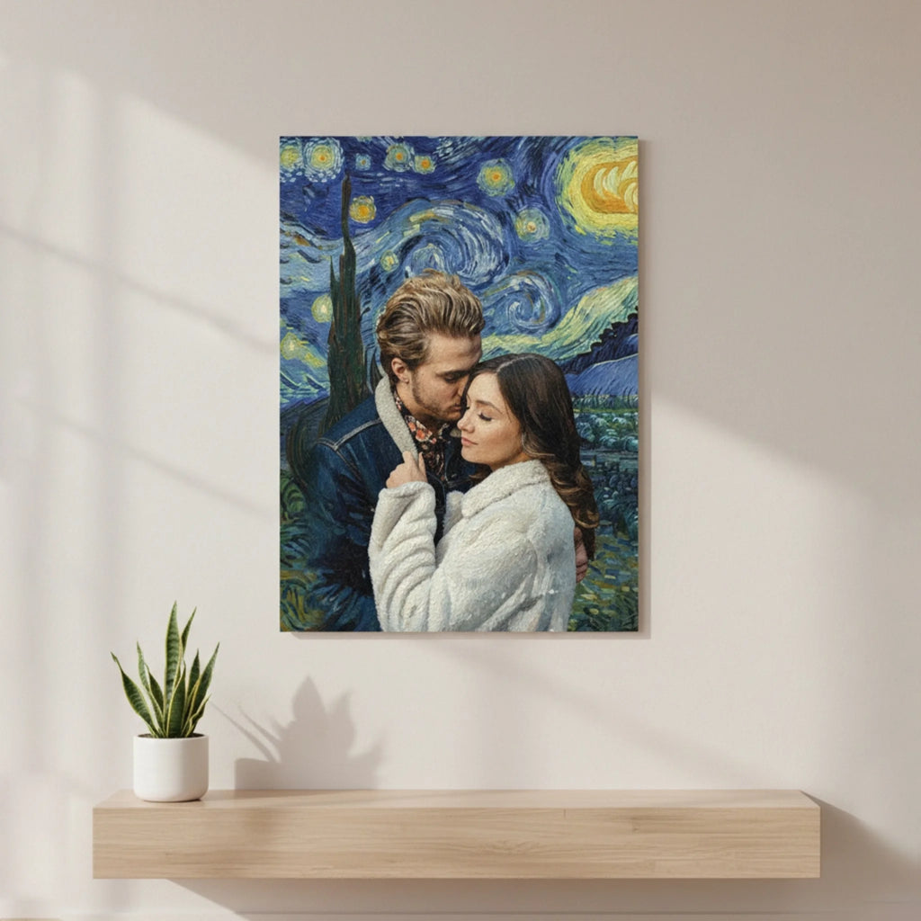 Paarporträt im Van-Gogh-Stil – Künstlerisches Gemälde aus eurem Foto