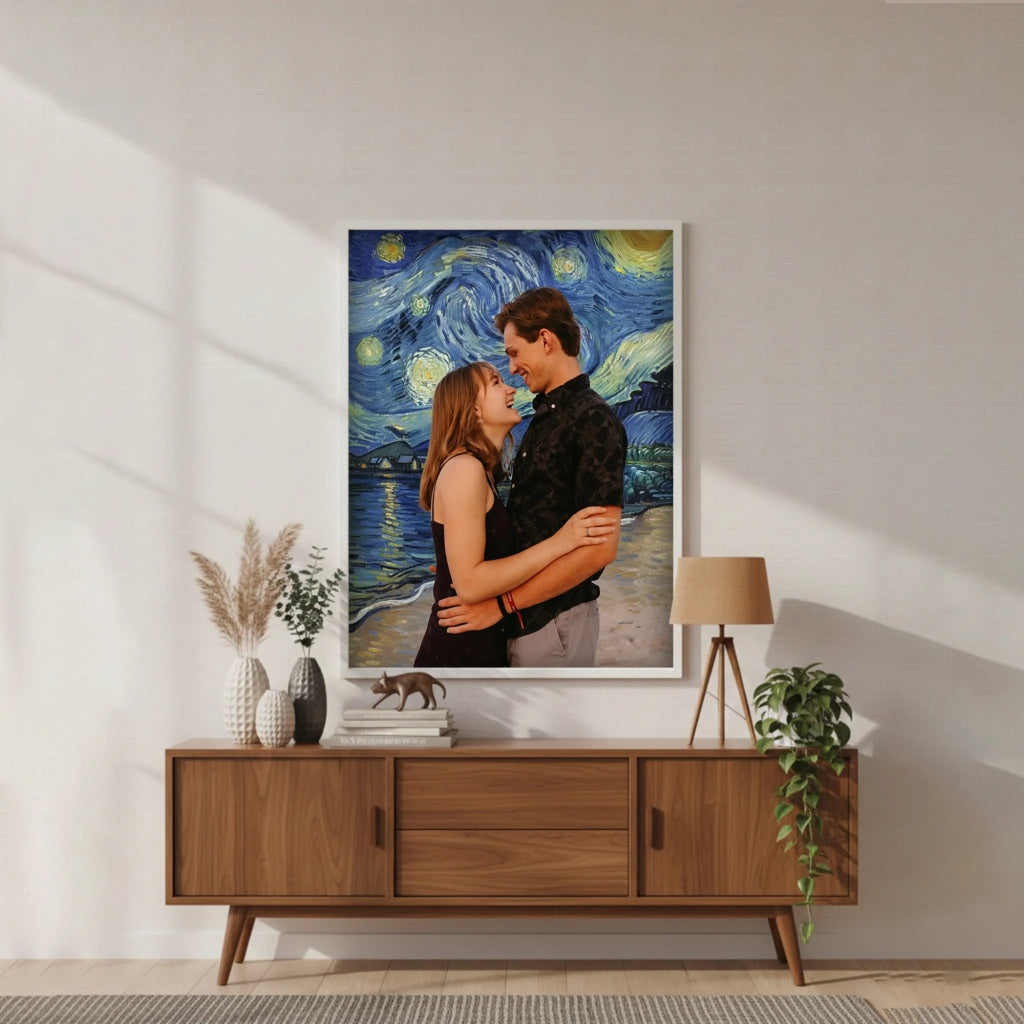 Paarporträt im Van-Gogh-Stil – Künstlerisches Gemälde aus eurem Foto