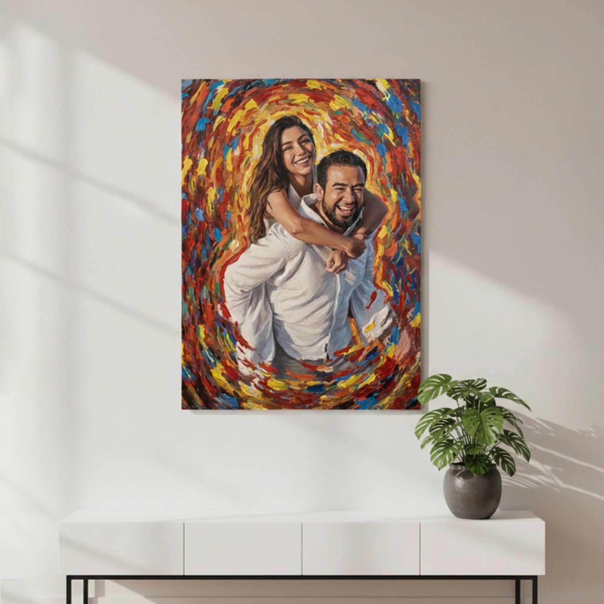 Paarporträt im Expressionistischen Stil – Moderne Kunst aus eurem Foto