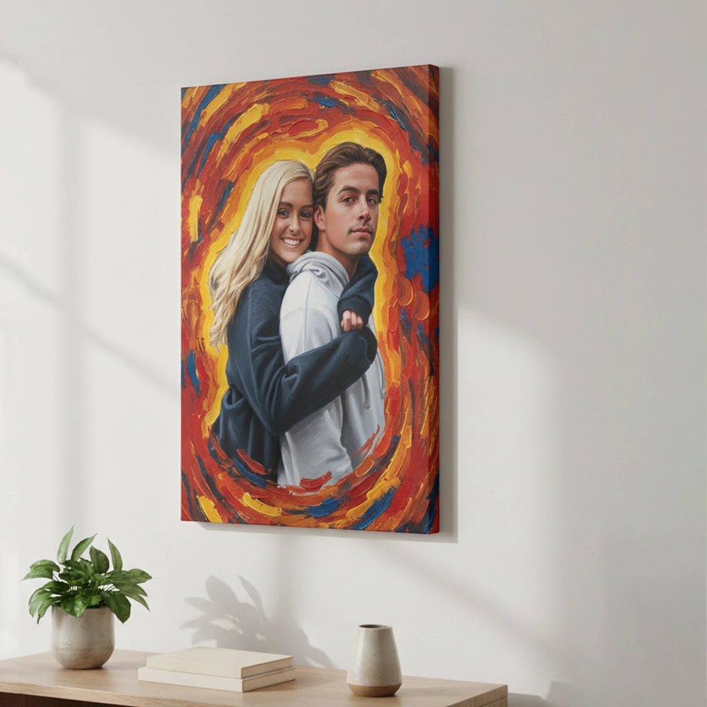 Paarporträt im Expressionistischen Stil – Moderne Kunst aus eurem Foto