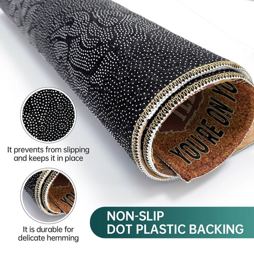 Cartoon Cats Planning Escape - Gift For Cat Lovers - Personalized Doormat